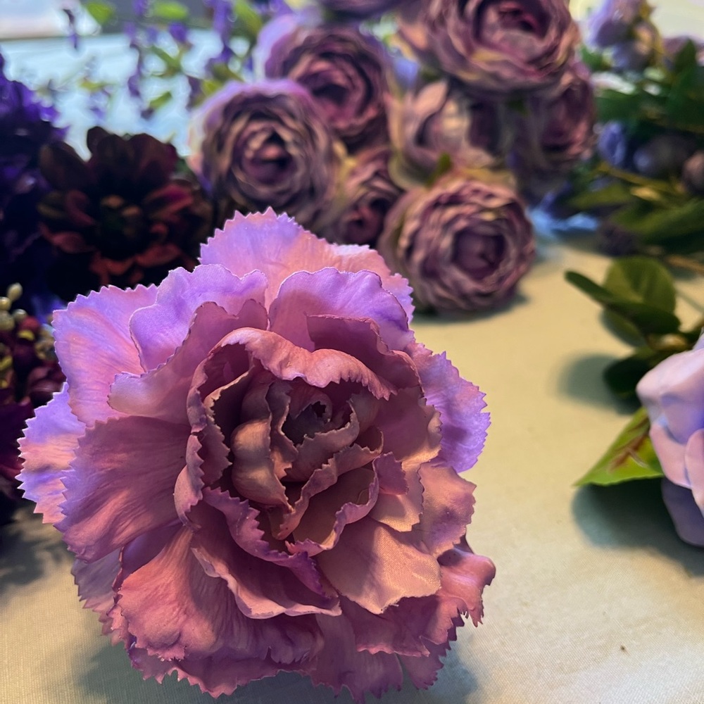 Faux Florals in all shades of purple, some used & some NWT